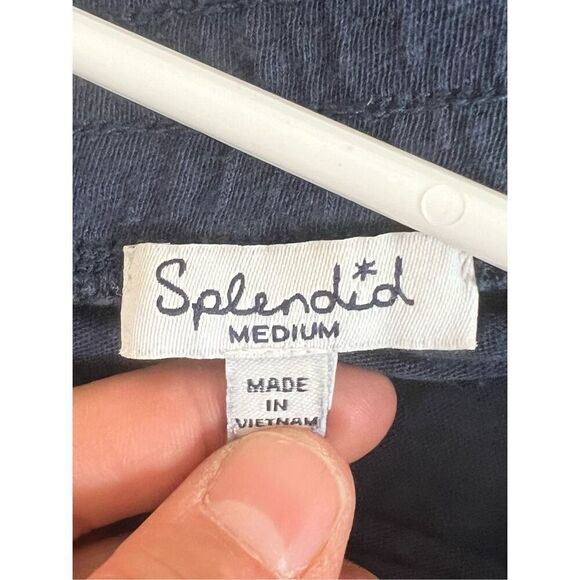 Splendid navy blue off-shoulder t-shirt size M - Picture 5 of 5